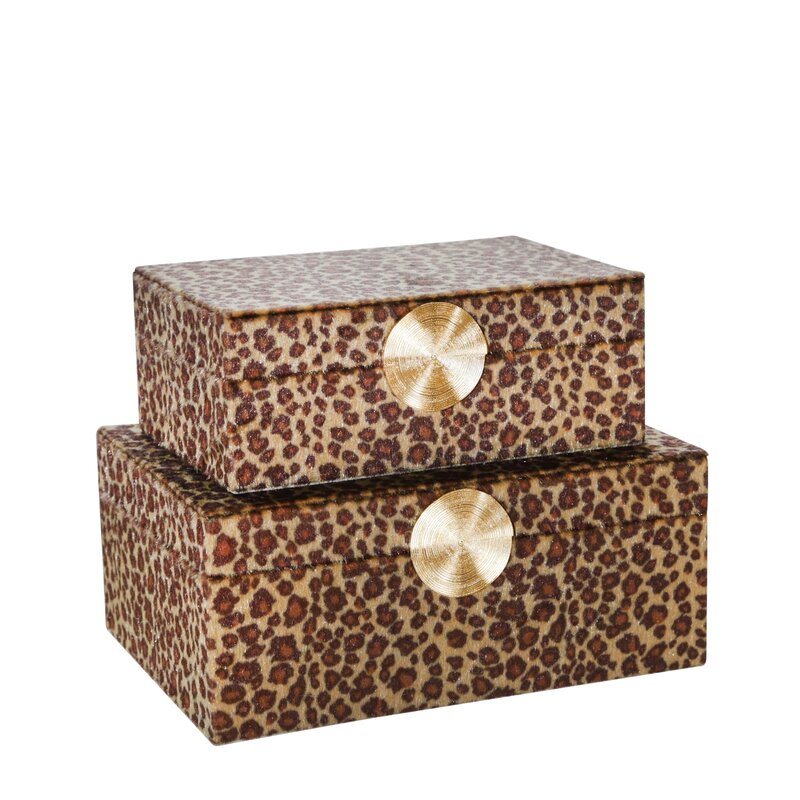 leopard print storage box